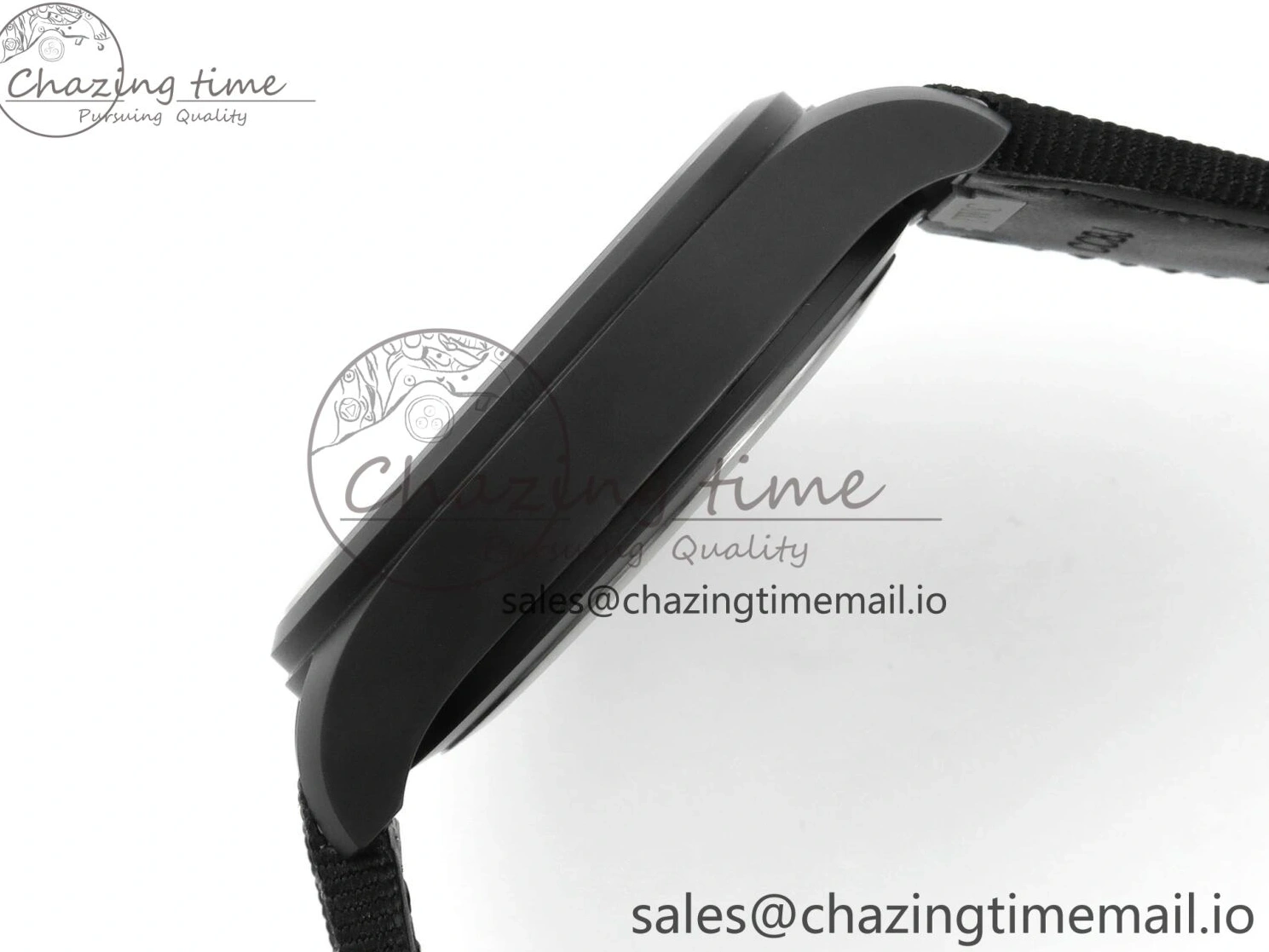 MIROTIME 1229 Durable Pilot Top Gun IW326901 M+F 1:1 Best Edition Black Dial on Black Nylon Strap MY 7003